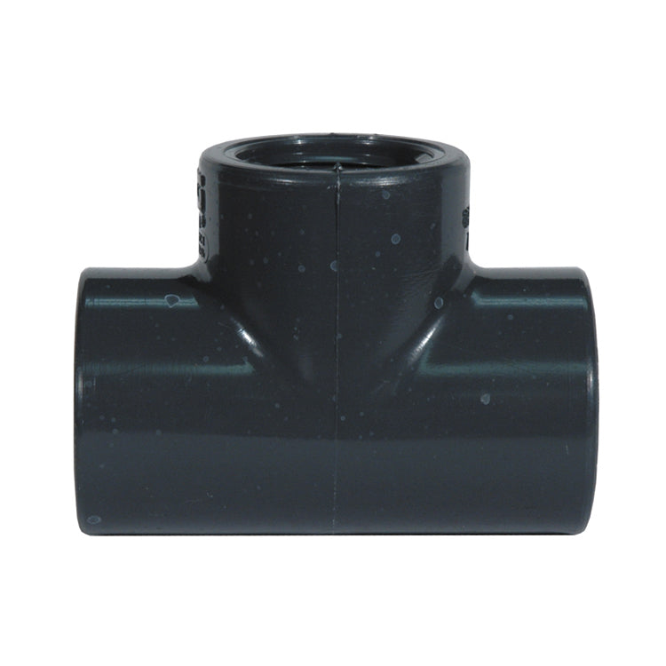 1-1/2 Inch Fipt Sch 80 Dark Gray Pvc Tee