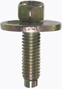 M6 x 1 x 23 mm Coarse Yellow Zinc Class 9.8 Dog Point Indented Hex Head Body Bolt With Free Spinning Washer