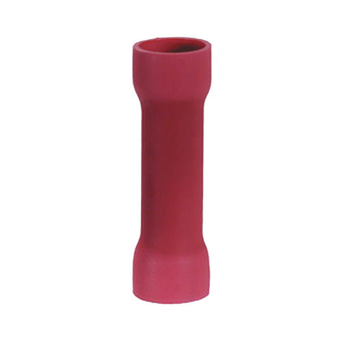 8 Gauge Button Connector Fully Insulated PVC Red