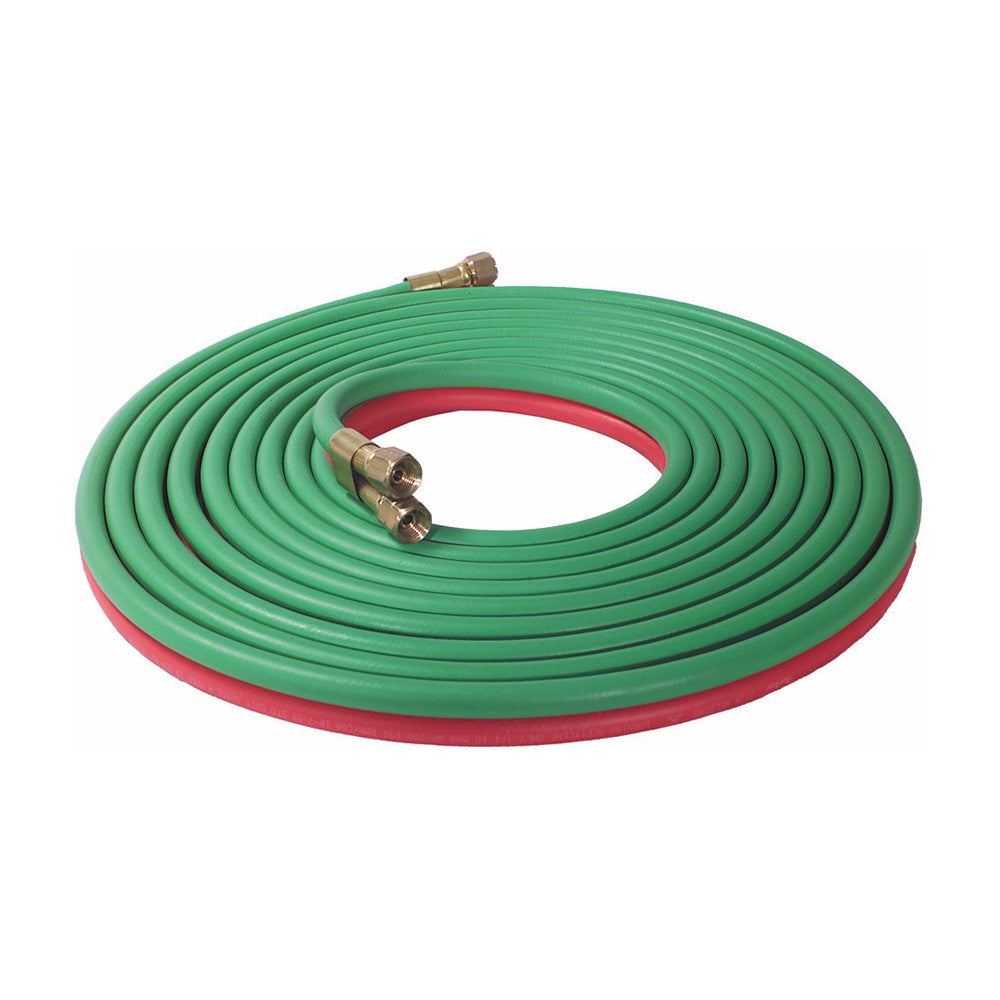 1/4 Inch x 25' Oxy-Acetylene Twin Hoses Red / Green