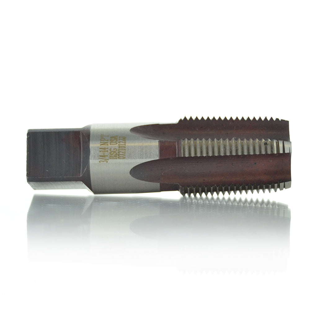 3/4-14 Npt 5-Flute Bright High Speed Steel Series 2900 Round Shank Square End Pipe Tap