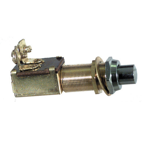 5/8 Inch-32 x 1-1/4 Inch Chrome Push Button Switch Momentary On