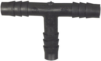 5/16 Inch x 5/16 Inch x 5/16 Inch Black Nylon Vacuum and Washer Hose Barbed Tee Connector