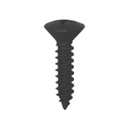 #8 x 3/4 Inch Black Phosphate Phillips Oval Trim With Undersized Head Tapping Screw