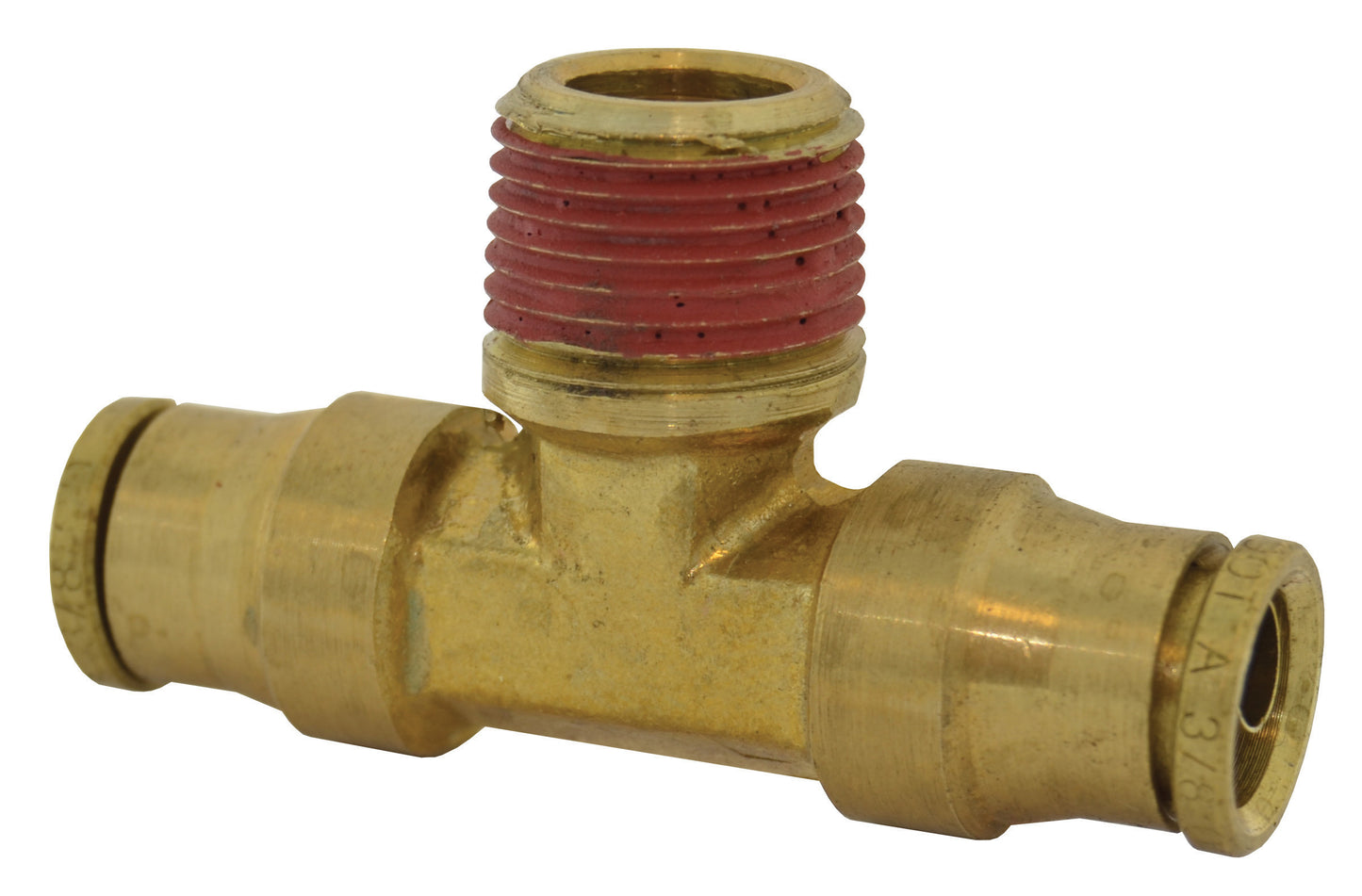 3/8 Tube X 3/8 Inch Brass Male Branch Tee Push On D.O.T. Air Brake Connector