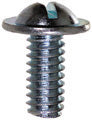 1/4-20 x 9/16 Inch Truss Head Slotted Drive Bright Zinc Steel Machine Screw With Square Nut