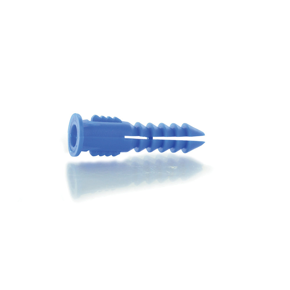 4-6-8 x 1" Yellow Polyethylene Plastic Conical Ribbed Plug Anchor