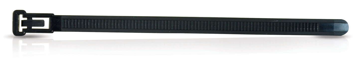 100/PC 8"BLK WIRE TIE RELEASE