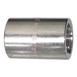 1-1/2" Schedule 80 Male NPT 316 Stainless Steel Pipe Coupling