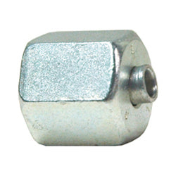 M10 10000 psi Zinc Plated Yellow Dichromate Carbon Steel Pipe Metric Adapter - Heavy Din 24 Degree Cap