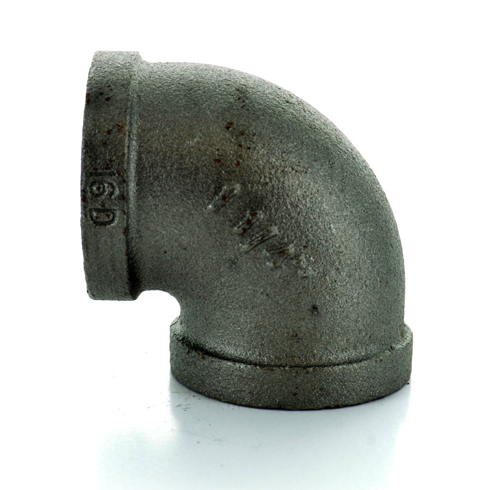 4" Schedule 40 Female NPT Black Welded Malleable Iron 90 Degree Elbow USA
