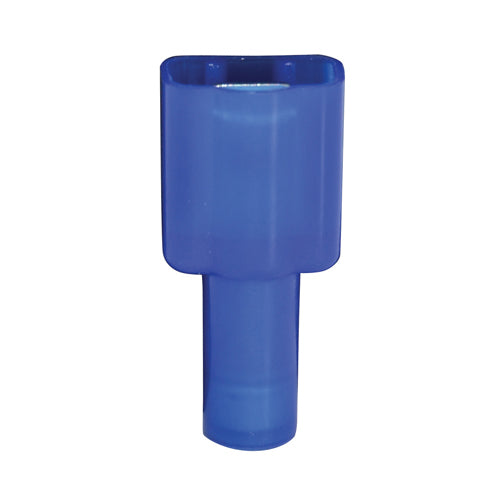 16-14 Gauge Male Push On Connector 1/4" Tab Fully Insulated Nylon Blue
