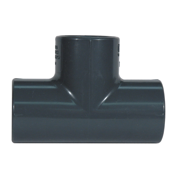 2 Inch Socket Sch 80 Dark Gray Pvc Tee