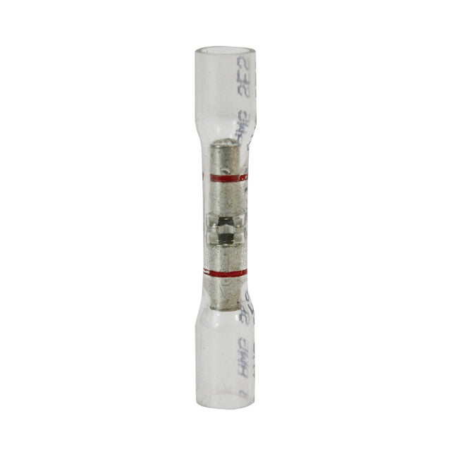 22-18 Gauge Optiseal Button Connector Crimp Heat Shrink Crystal Clear