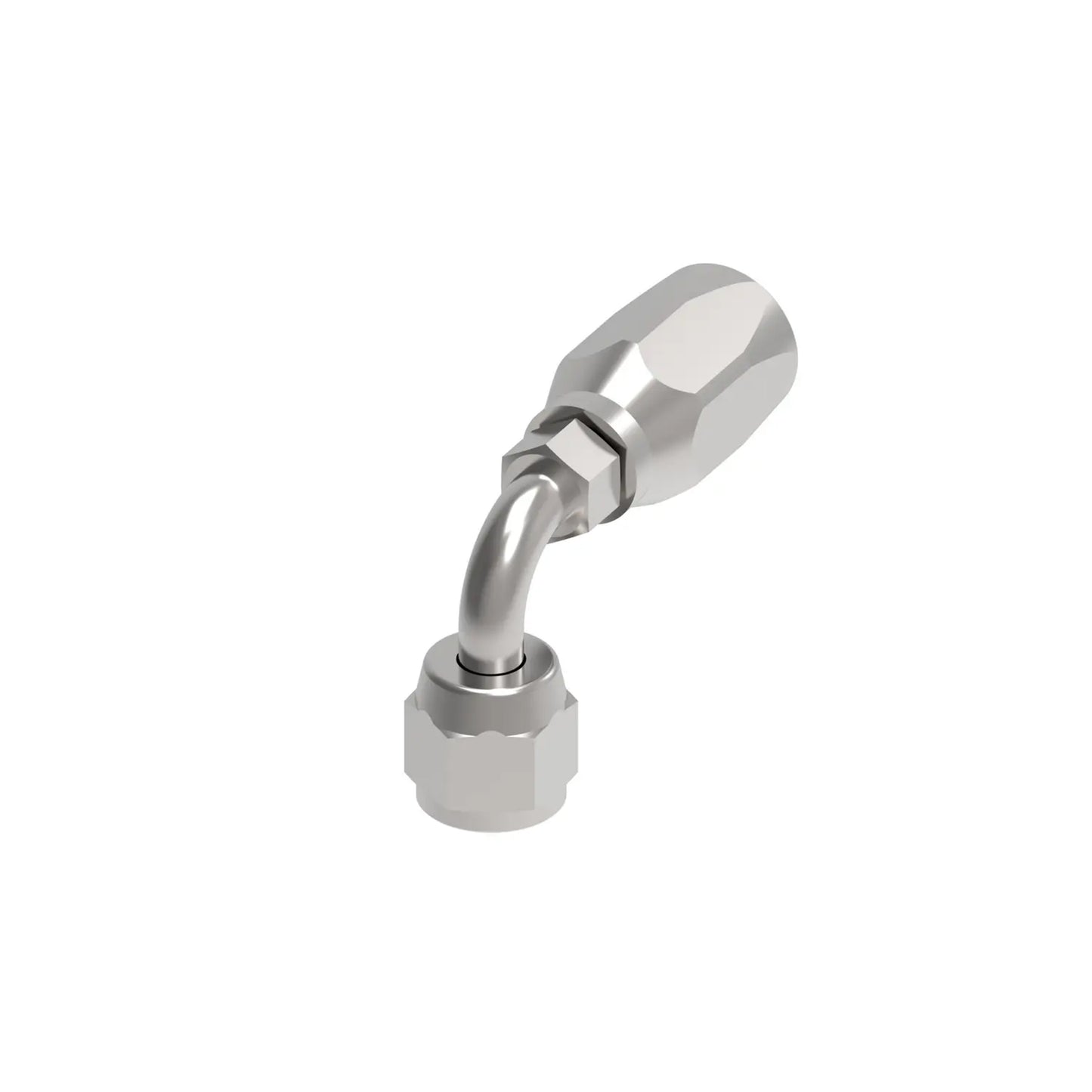 5/16 Inch X 3/8 Inch JIC 37 Degree Female Swivel 90 Degree Tube Elbow Yellow Zinc 247 N Series Weatherhead Field Attachable Coupling