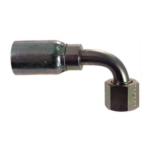 Female Flat Face O-Ring (FFOR) 90 Elbow Swivel Short Drop 1 Inch Hose X 1 Inch Tube