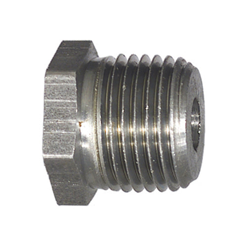 1/4" X 1/8" Threaded Black Steel Hex Bushing