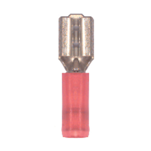 22-18 Gauge Female Push On Connector 3/16" Tab Nylon Insulated Red