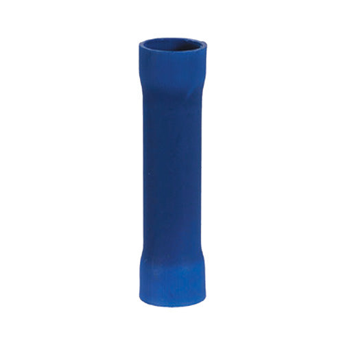 6 Gauge Button Connector Fully Insulated PVC Blue