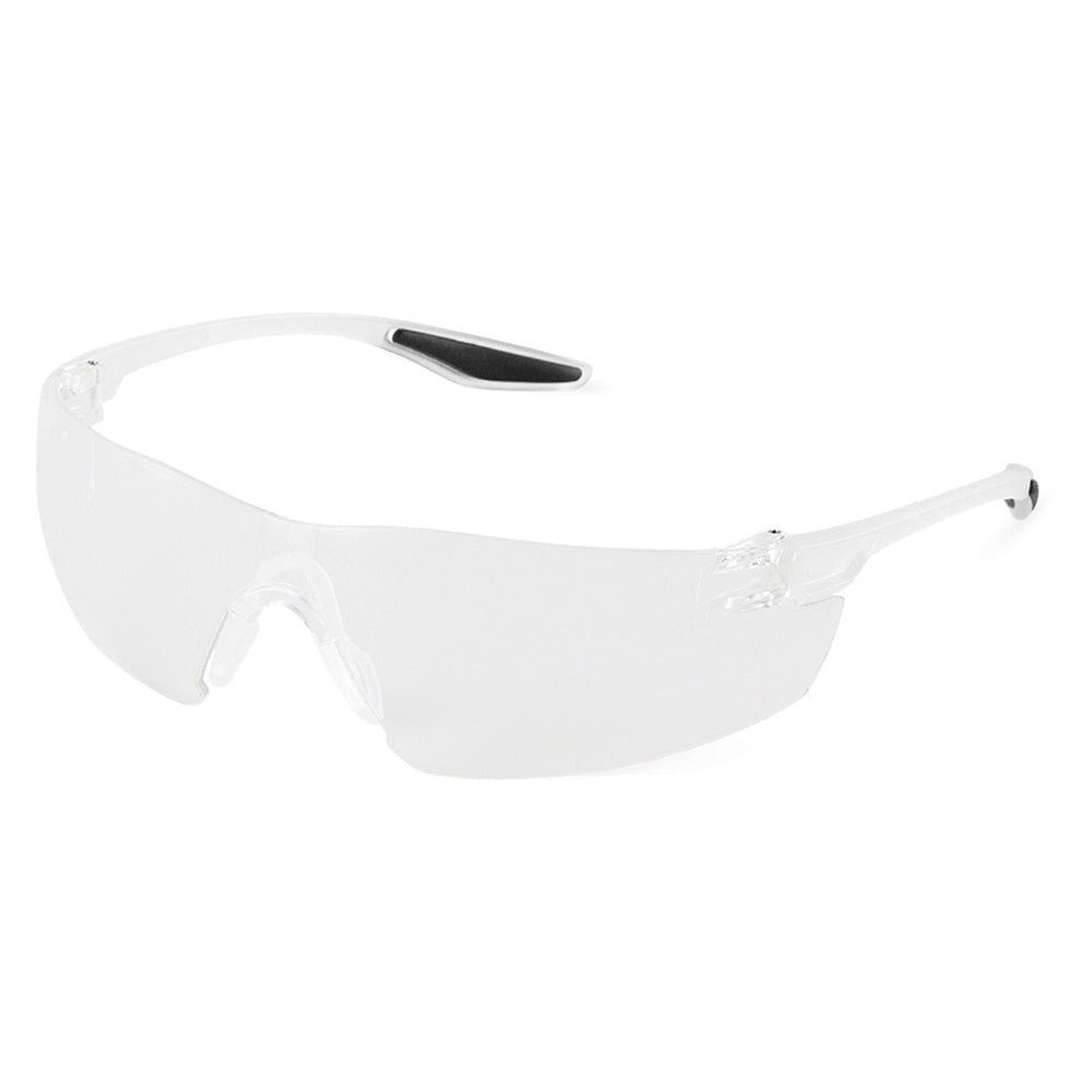 Discus Clear Lens- Frosted Clear Frame Safety Glasses
