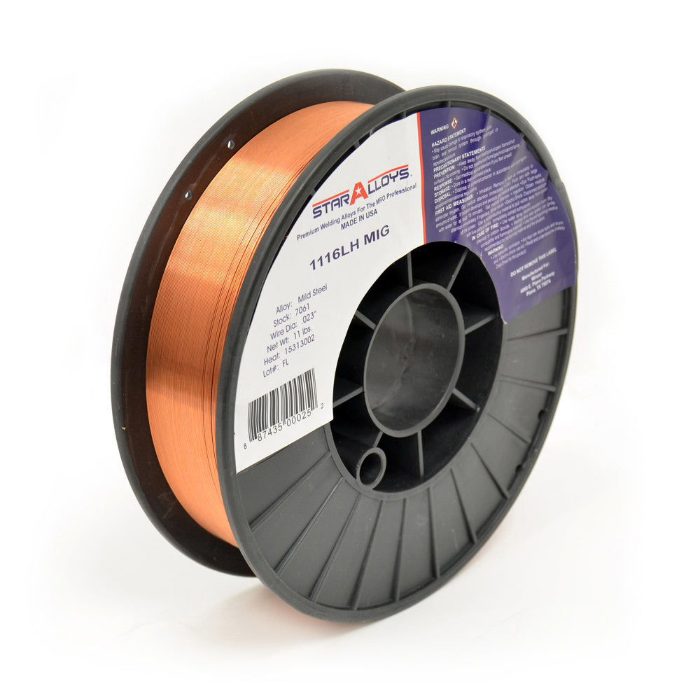 Star Alloys 0.23 Inch 1116Lh Low Hydrogen Solid Mig Wire - 11 Lb