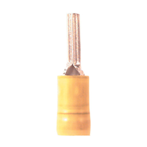 12-10 Gauge Wire Pin Terminal 0.46 x 0.12 Nylon Insulated Yellow