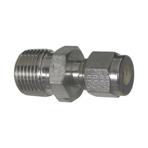 1/8 Inch x 1/4 Inch Compression Tube x Mnpt T316 Stainless Steel Straight B-Lok Connector