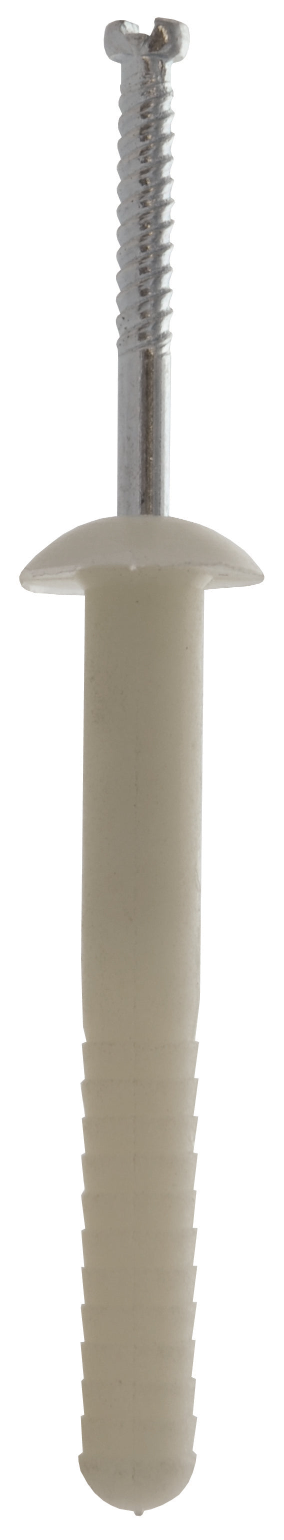 1/4 Inch x 2 Inch Translucent White Rigid Nylon Nail In Anchor