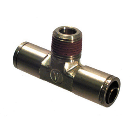 1/8 Inch x 1/4 Inch Brass Male Swivel Branch Tee Push On Air Brake Connector
