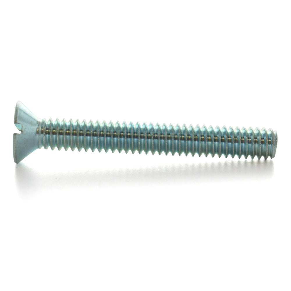 8-32X2-1/2 Slot Flat Machine Screw Zinc Plated - Clearance