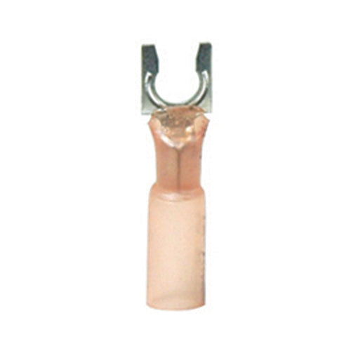22-18 Gauge Snap Spade Terminal #8 Stud Heat Shrink Nylon Insulated Red