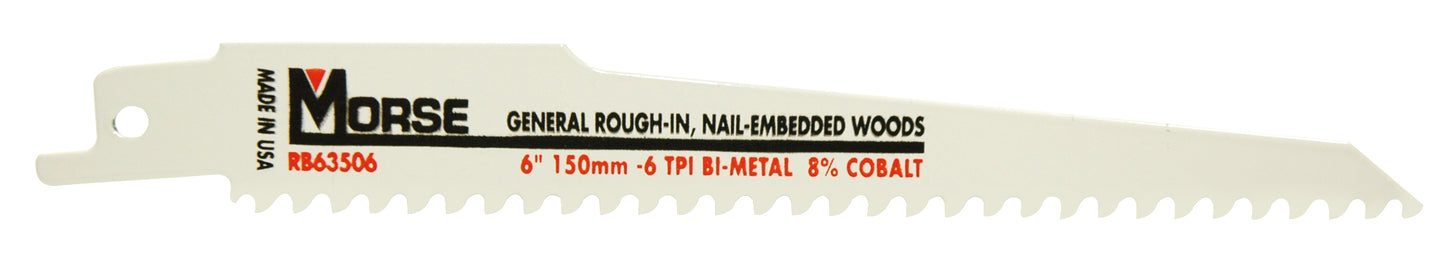 6 Inch X 3/4 Inch 6 TPI Bi-Metal Master Cobalt® Reciprocating Saw Blade