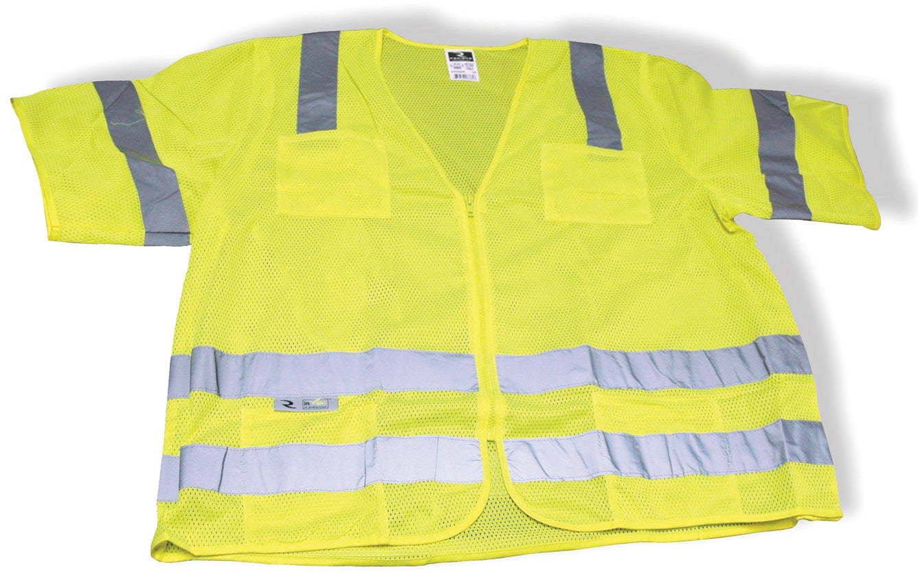 Standard Class 3 Safety Vest Hi-Viz Green Xx-Large