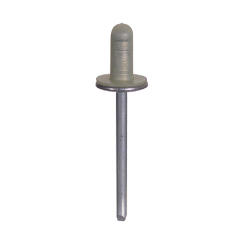 3/16 Inch X 11 Mm 1/6 - 1/4 Inch Grip Silver Aluminum Blind Rivet