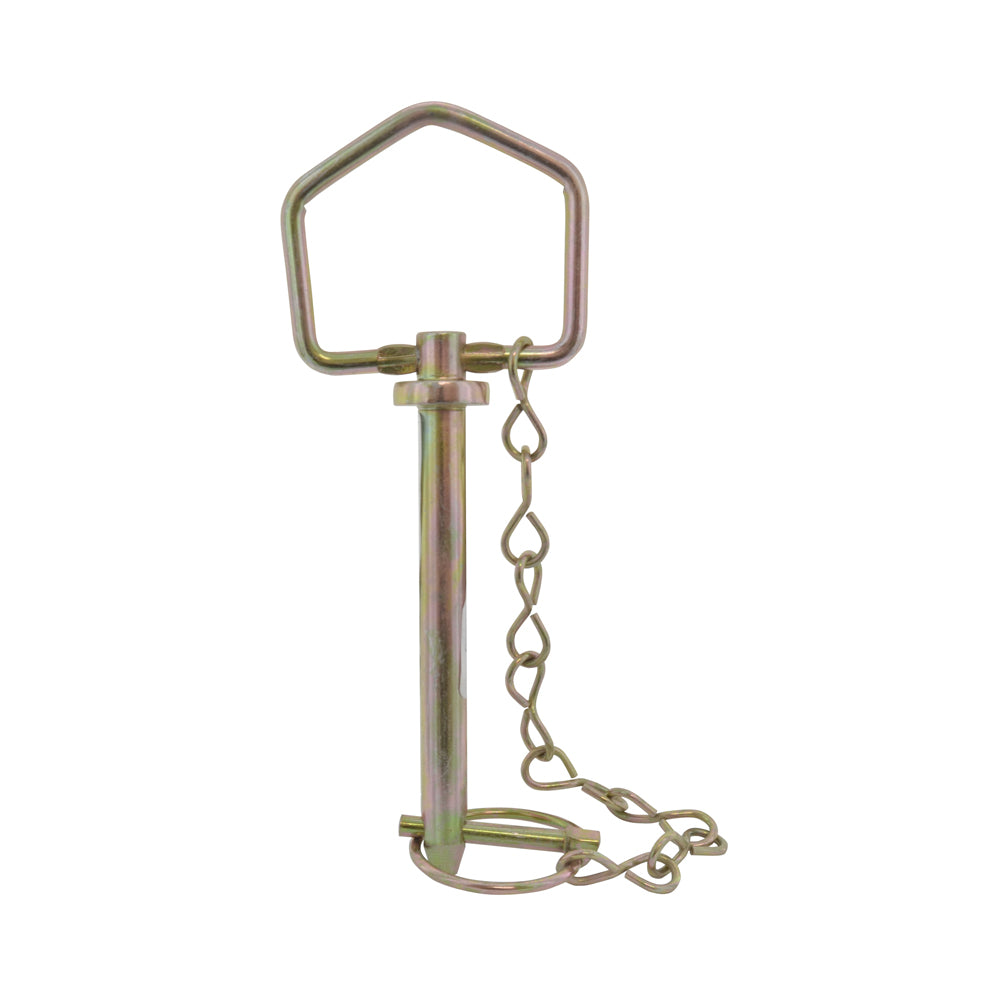 1/2 Inch X 4-1/4 Inch Zinc Plated Yellow Steel Forged Hitch Pin