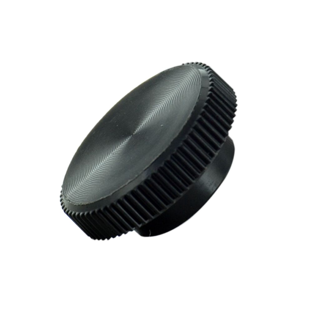 Black Knurled Thumb Screw Knob - #8 (1/2 Inch Diameter)