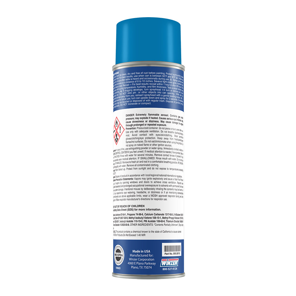 Winzer High Solids Gloss Lift Equipment Blue (Genie Lift) Spray Paint 16 Oz Net Wt - Aerosol
