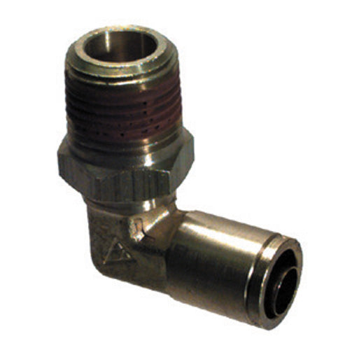 3/4 Tube X 1/2 Inch Brass 90 Degree Male Swivel Elbow Push On D.O.T. Air Brake Connector