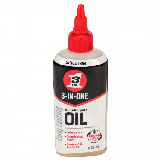 3-IN-ONE Machine Oil: Multipurpose Oil, 4 oz, Drip Bottle