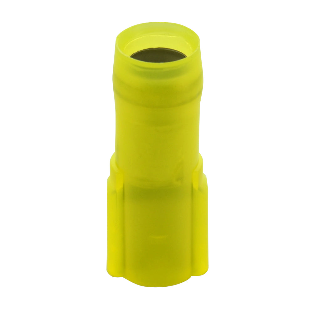 12-10 Awg 1/4 Inch Tab Yellow Nylon Insulated Fully Insulated Push-On Female Disconnect