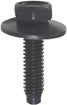 M4 x 0.7 x 16 mm Coarse Black Steel Dog Point Indented Hex Head Body Bolt With Free Spinning Washer