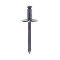 0.063 - 0.125 Inch Grip 1/8 Inch Dia x 0.275 Inch 5052 Aluminum Large Flange Dome Head Blind Rivet