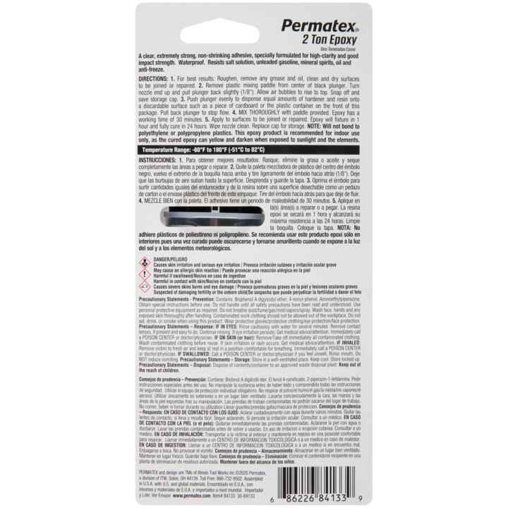 Permatex 2 Ton High Strength General Purpose Epoxy- 25 Ml