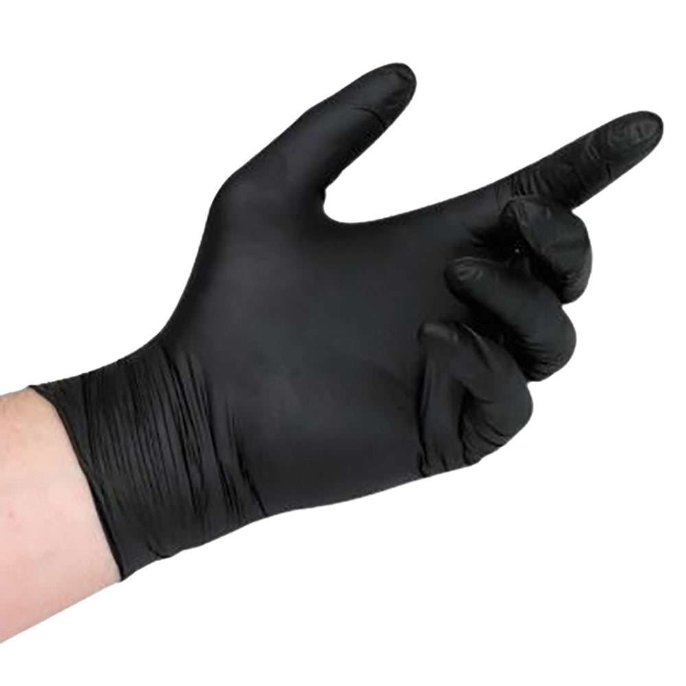 Diamond Gloves 5 Mil Finger Micro Textured Exam Black Nitrile Glove 100/Box Small