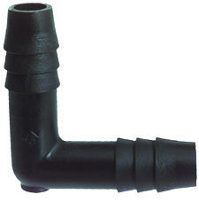 3/8 Inch Vacuum and Washer Hose Barbed 90 Degree Elbow Connector Black