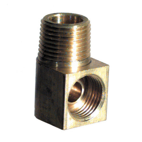 3/8 Inch x 1/2 Inch Standard Brass Inverted Flare Tube 90 Degree Tube Elbow