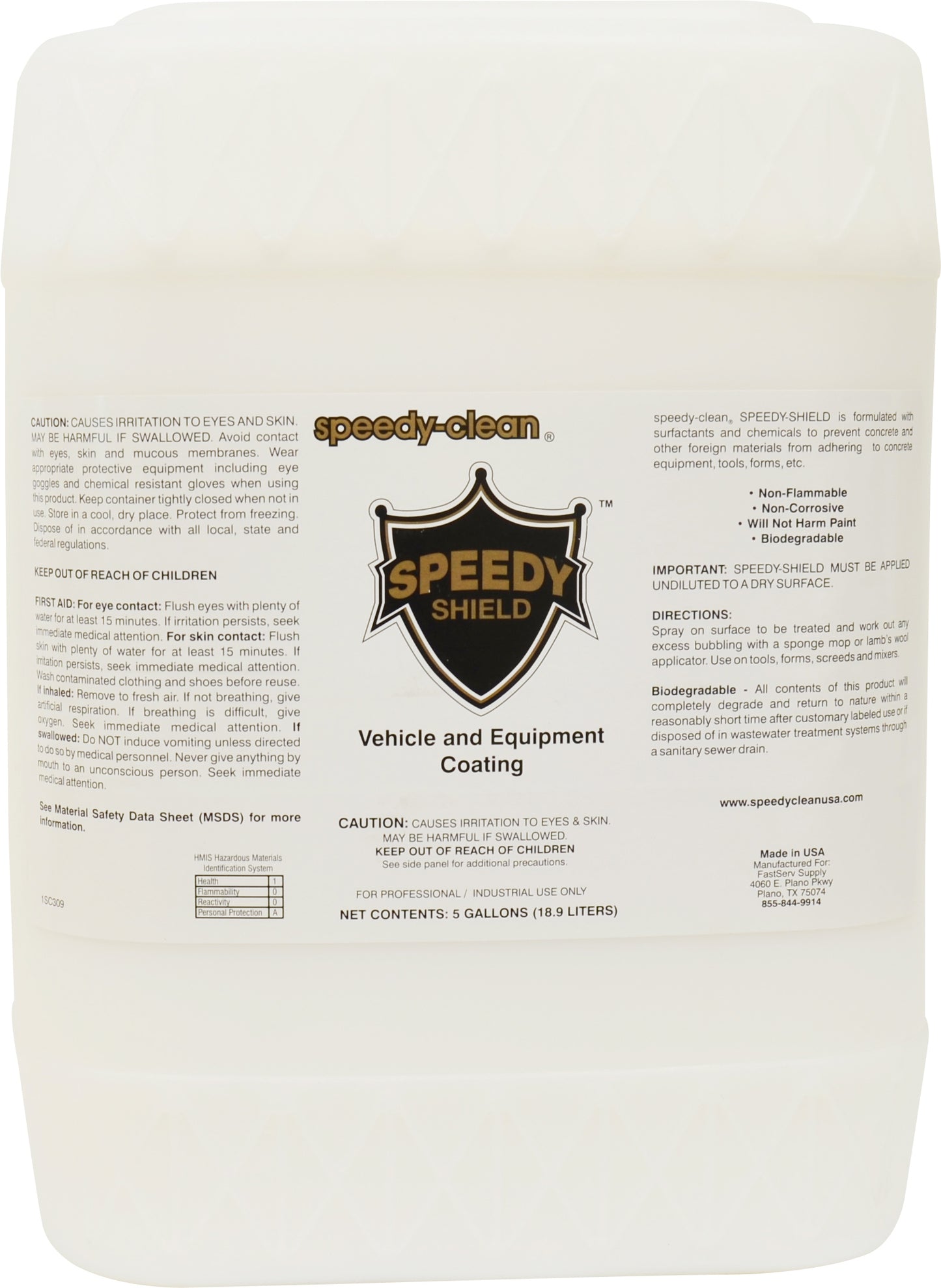 Speedy-Clean Speedy-Shield Vehicle and Equipment Coating - 5 Gallons