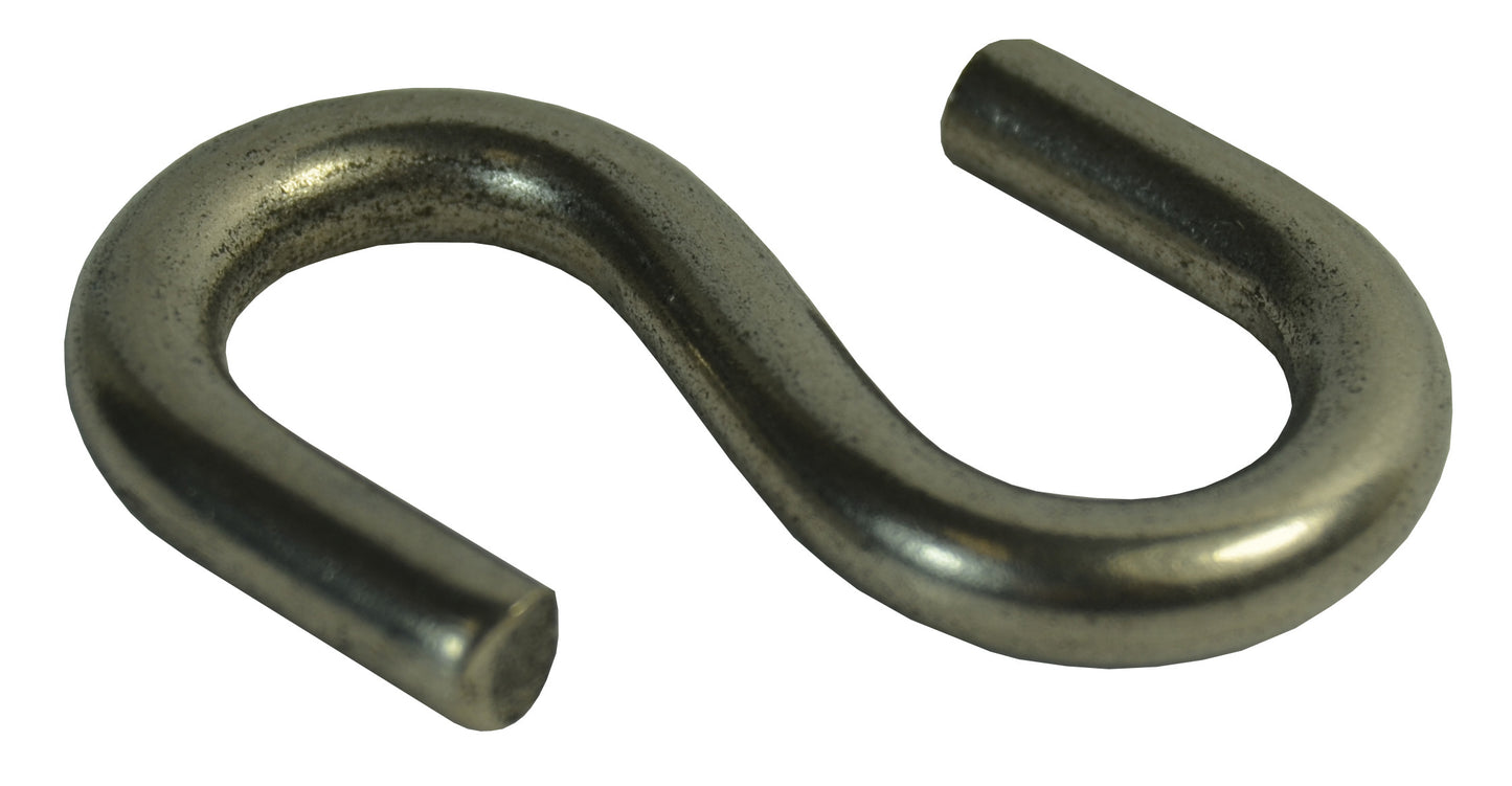 1-1/2 Inch Unplated 18-8 Stainless Steel Heavy Open S Hook