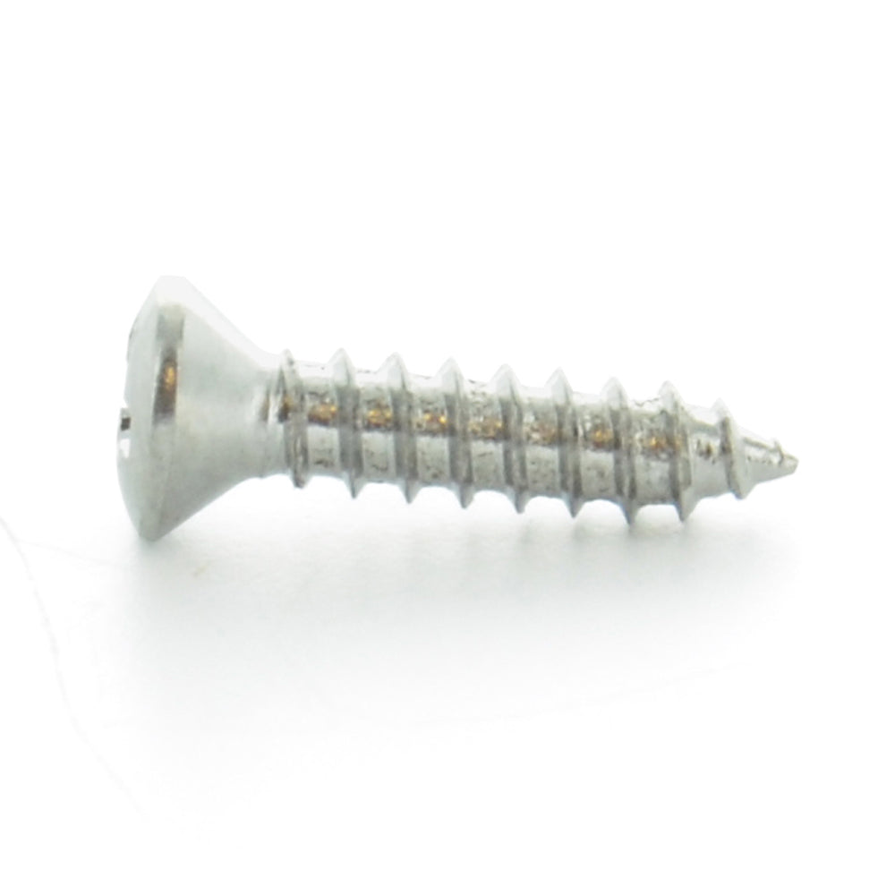 #8 x 1/2 Inch Oval Head Type-Ab Self-Tapping Sheet Metal Screw Chrome