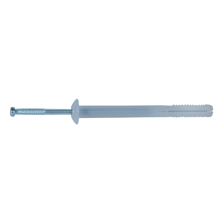 1/4 Inch x 1 Inch Translucent White Rigid Nylon Nail In Anchor